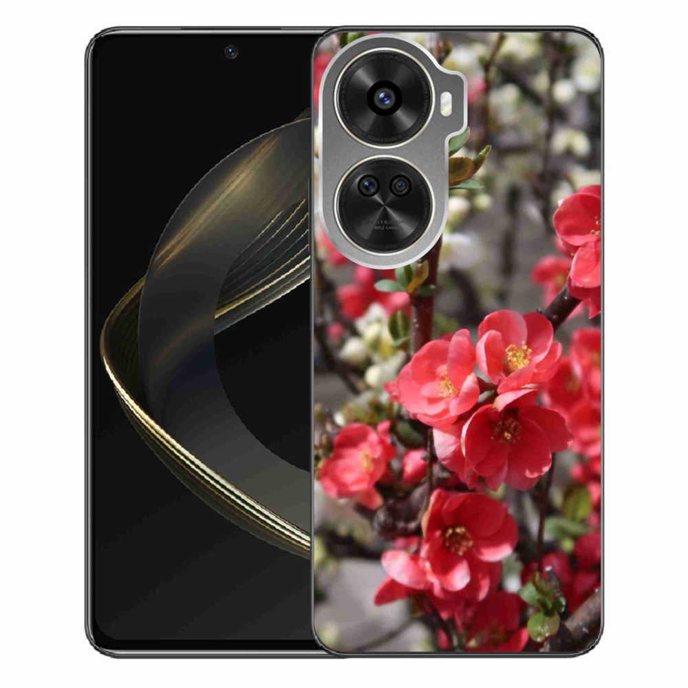 Gél borítás mmCase a Huawei Nova 12 SE-hez - piros virágok