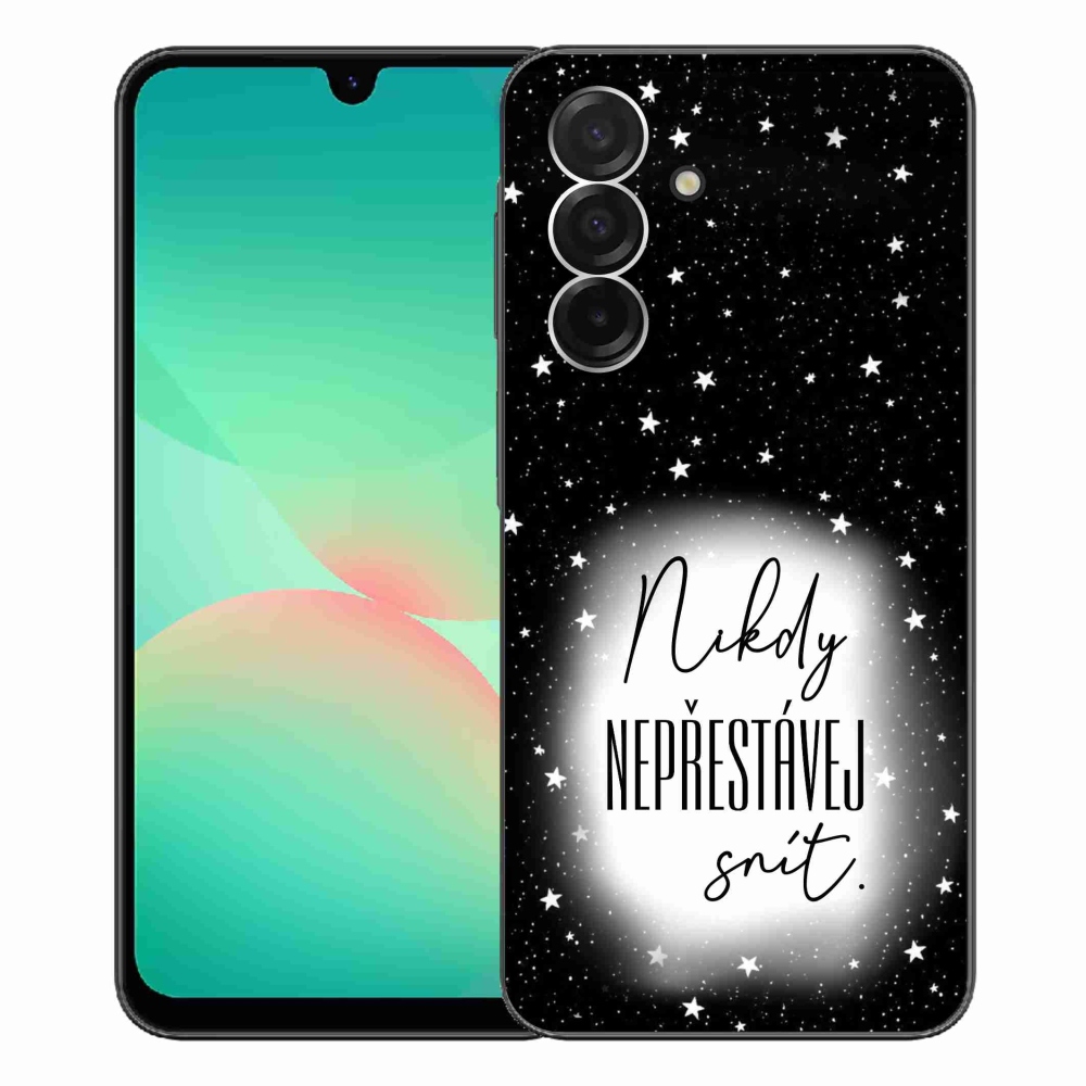 Gél borító mmCase Samsung Galaxy A26 5G - idézet 1 fehér és fekete háttérrel