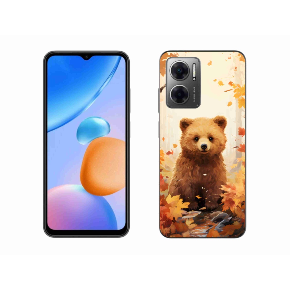 Gél borítás mmCase a Xiaomi Redmi 10 5G-hez - medve az erdőben