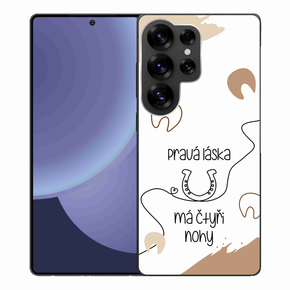 Gél borítás mmCase Samsung Galaxy S25 Ultra - ló motívum fehér háttérrel