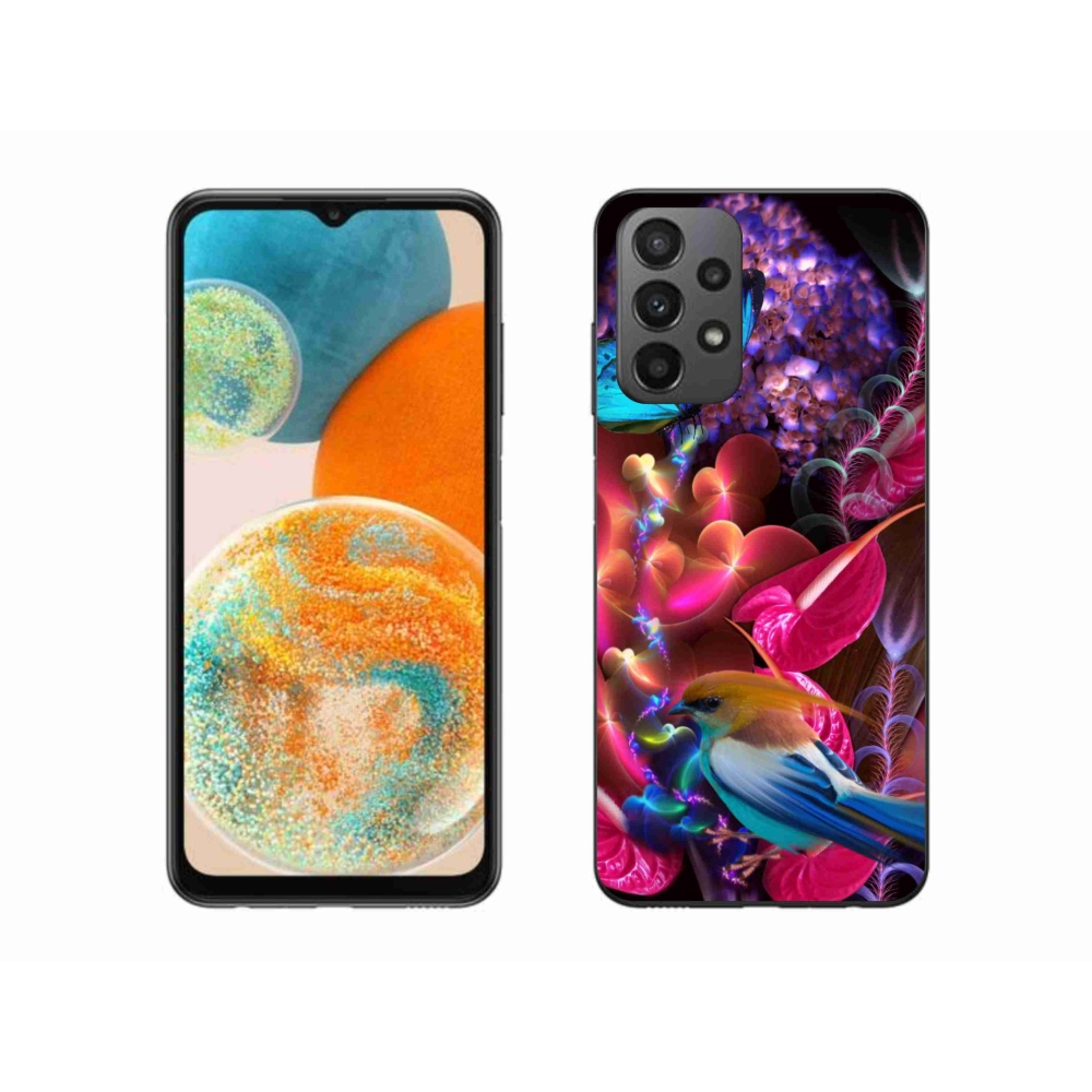 Gél borítás mmCase Samsung Galaxy A23 4G/5G - színes virágokhoz
