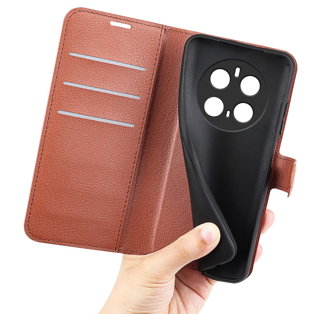 Litchi könyvtáska Honor Magic 7 Pro 5G - barna