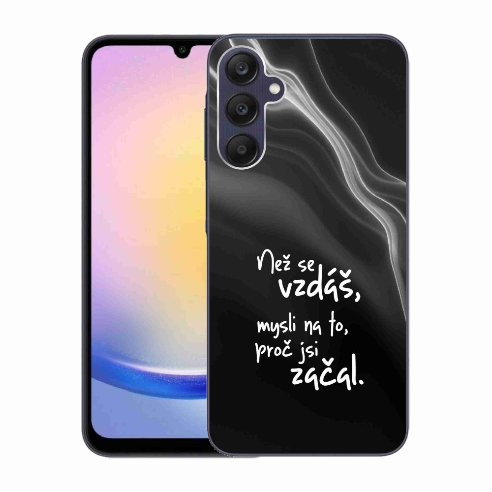 Gél borítás mmCase Samsung Galaxy A25 5G - idézet 2 fekete háttér