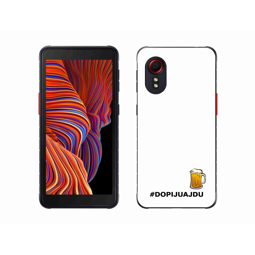 Gél borító mmCase Samsung Galaxy Xcover 5 - sör motívum 1 fehér háttérrel