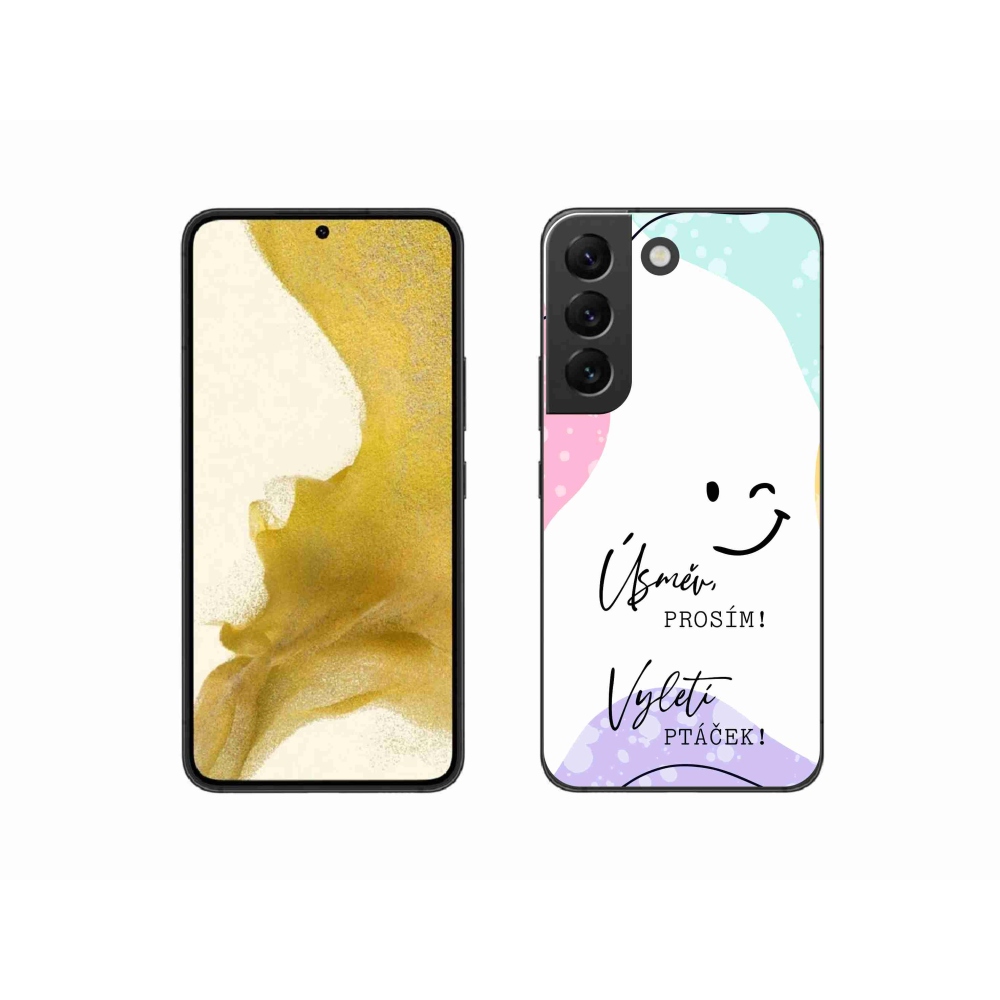 Gél borító mmCase Samsung Galaxy S22 5G - vicces szöveg 4 fehér háttérrel