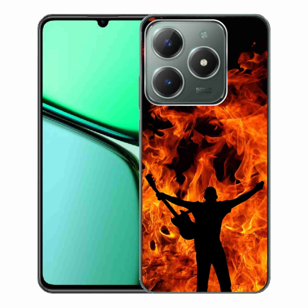 Gél borítás mmCase a Realme C61 készülékhez - zenész és tűz