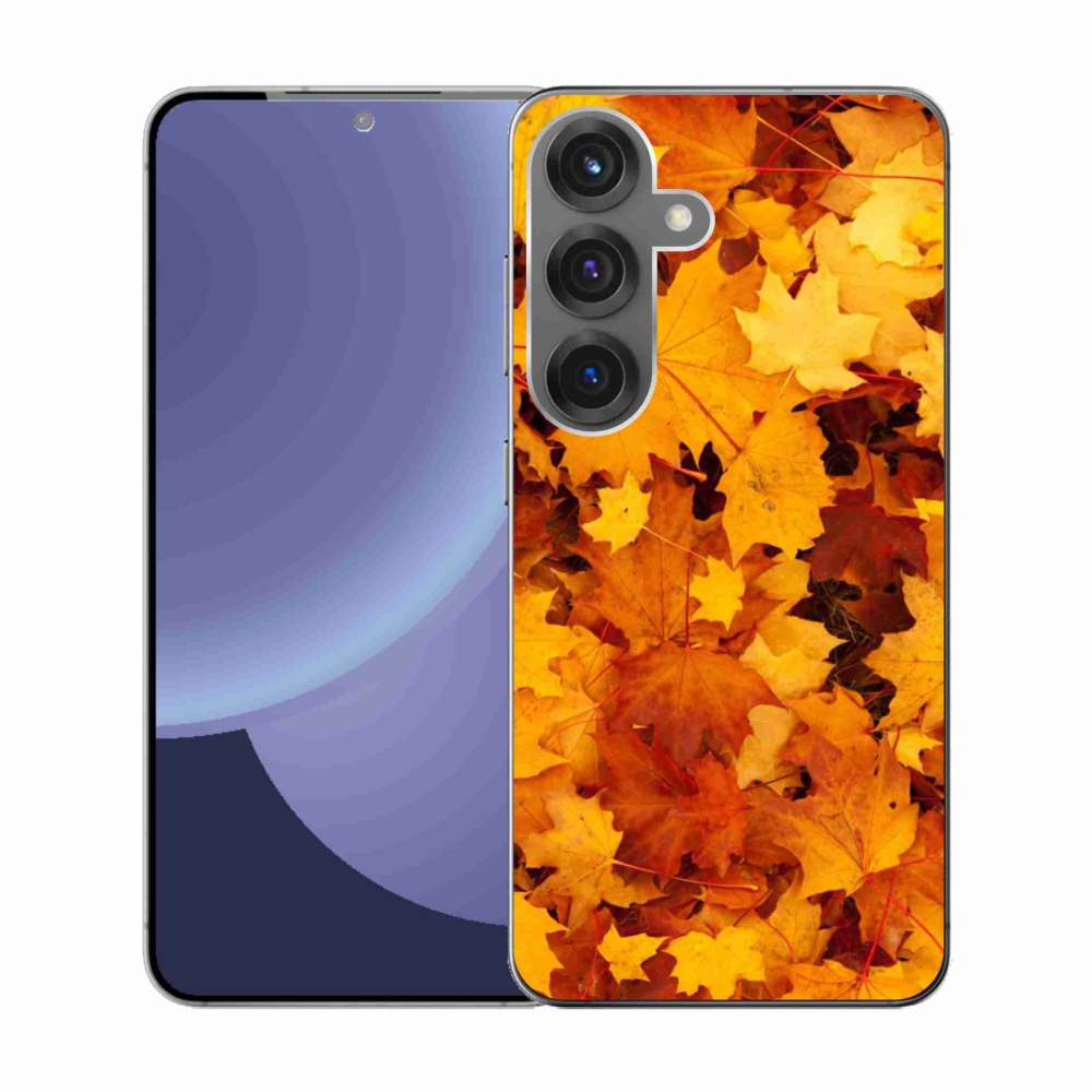 Gél borítás mmCase Samsung Galaxy S25 készülékhez - juharlevelek