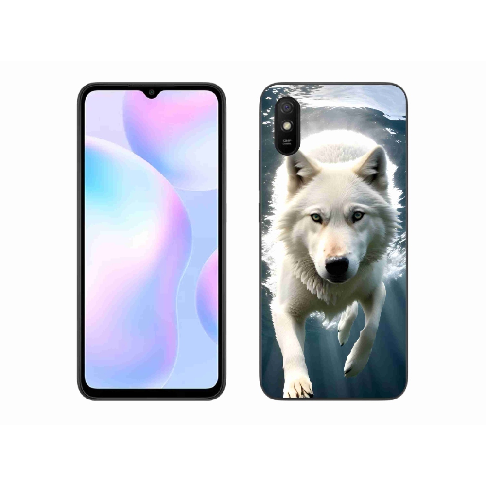 Gél borítás mmCase a Xiaomi Redmi 9AT-hoz - fehér farkas