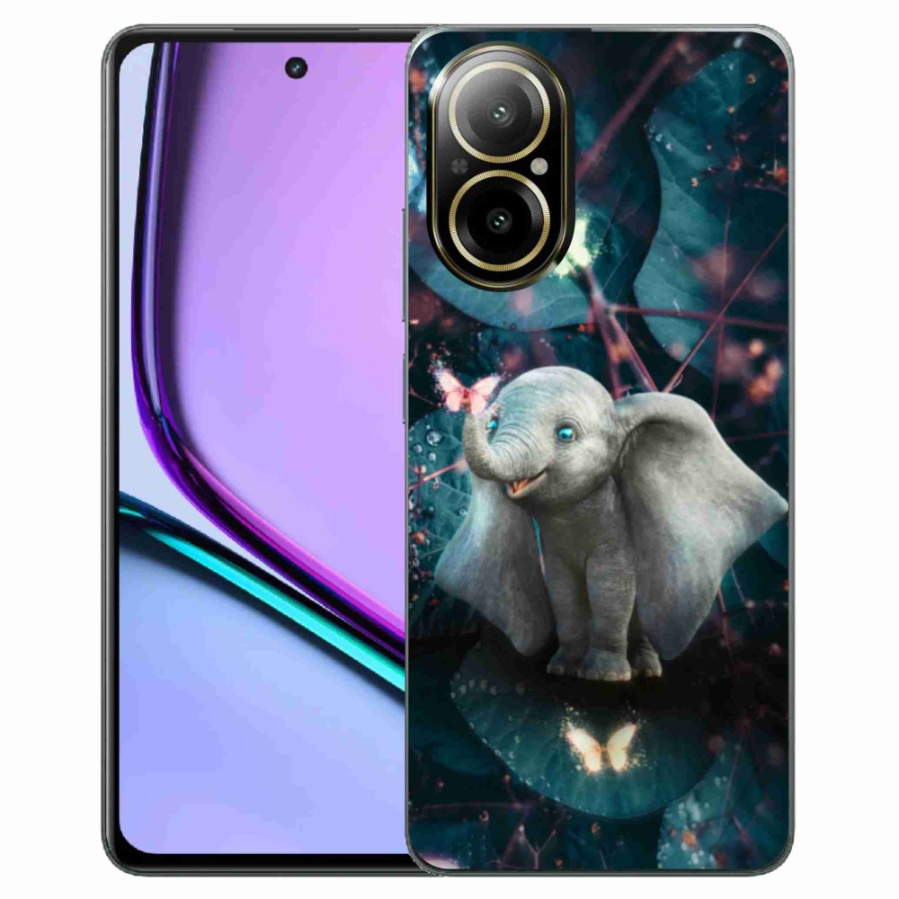 Gél borító mmCase a Realme C67 készülékhez - aranyos elefánt