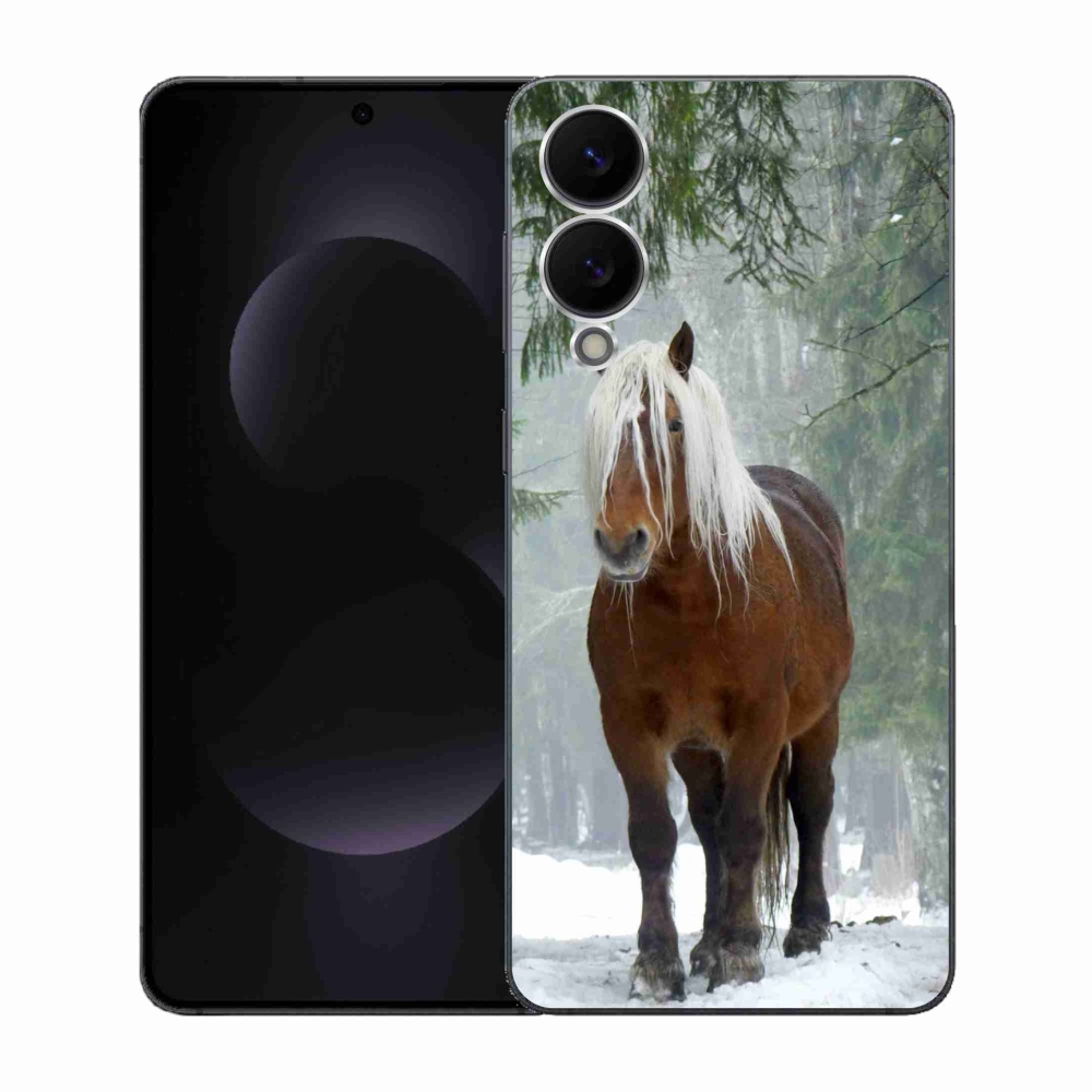 Zselés borítás mmCase Samsung Galaxy S25 Edge készülékhez - ló az erdőben