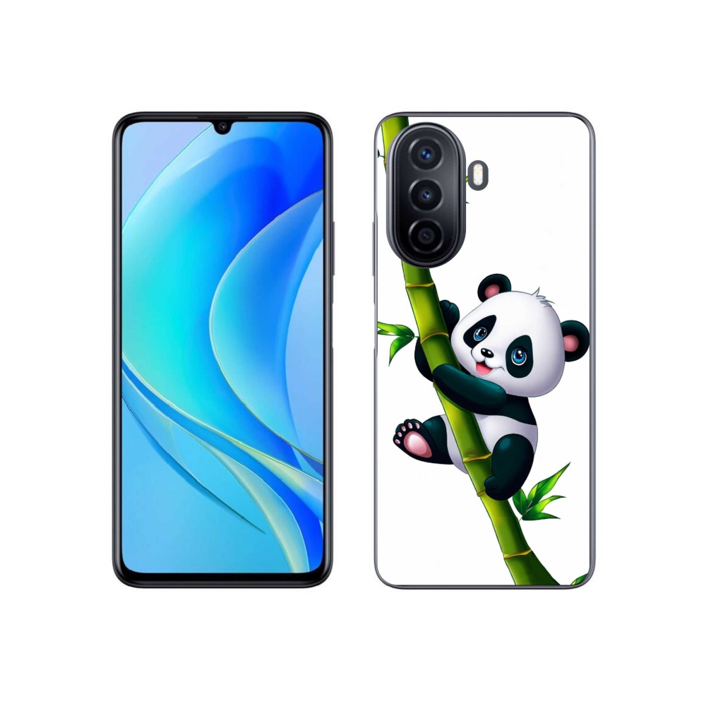Gél borító mmCase a Huawei Nova Y70 készülékhez - panda a bambuszon