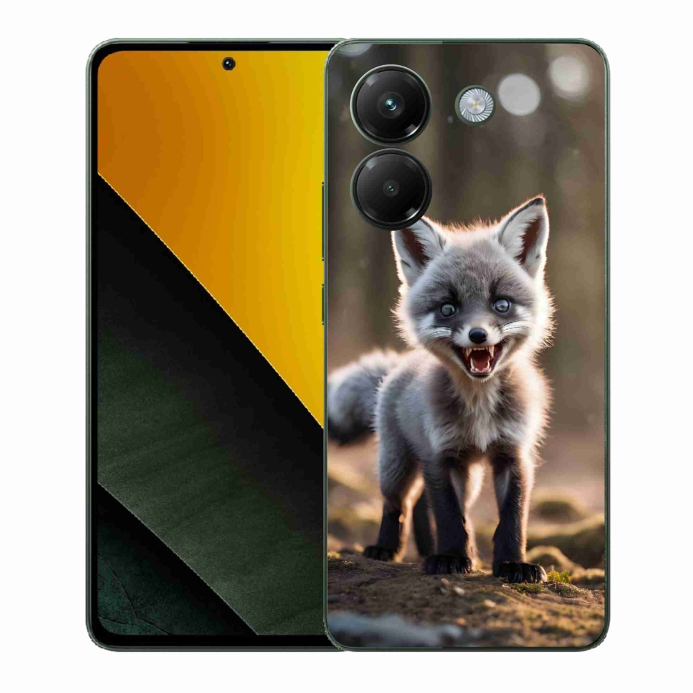 Gél borítás mmCase a Xiaomi Poco M7 Pro 5G számára - angry fox