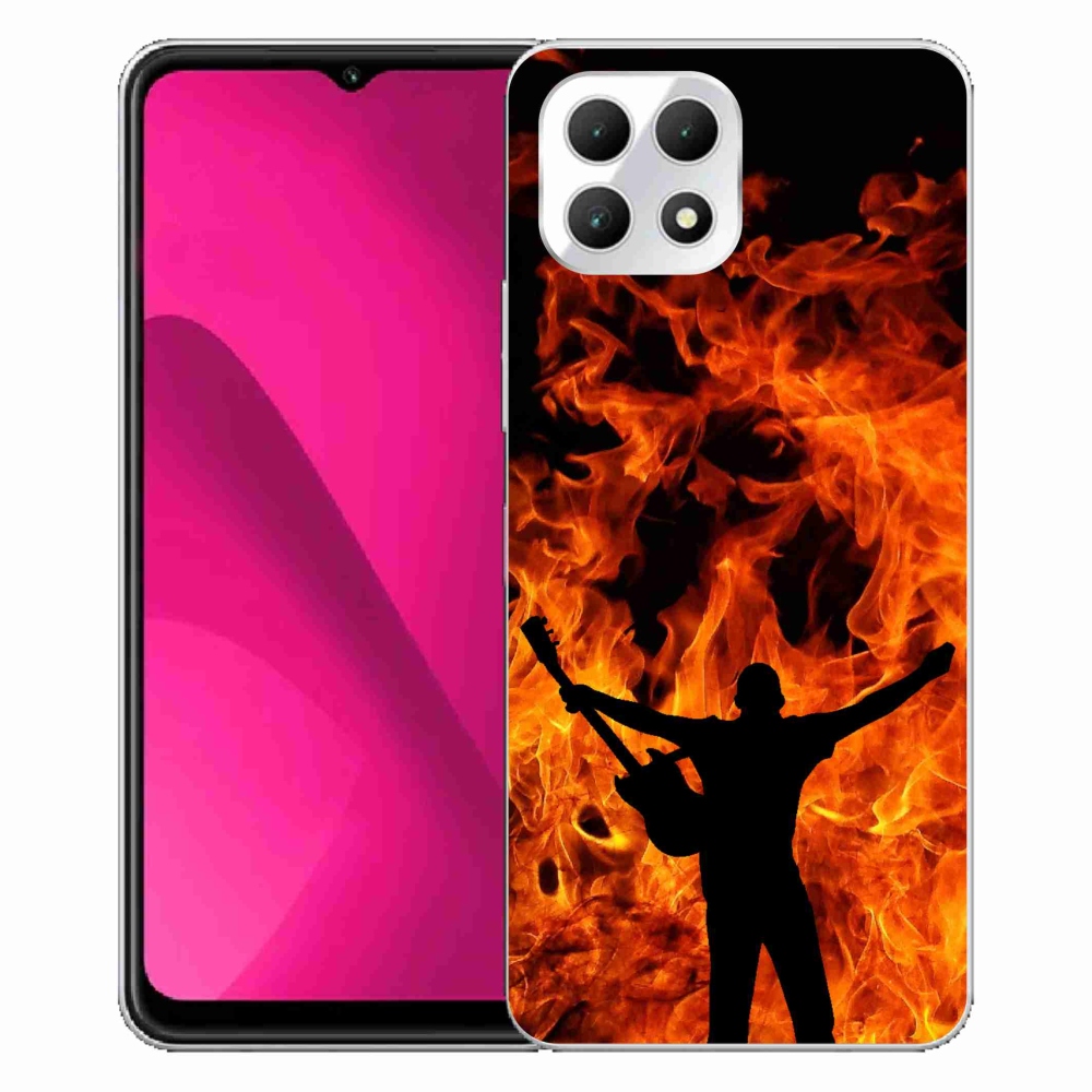 Zselés borítás mmCase a T-Mobile T Phone 2 készülékhez - zenész és tűz
