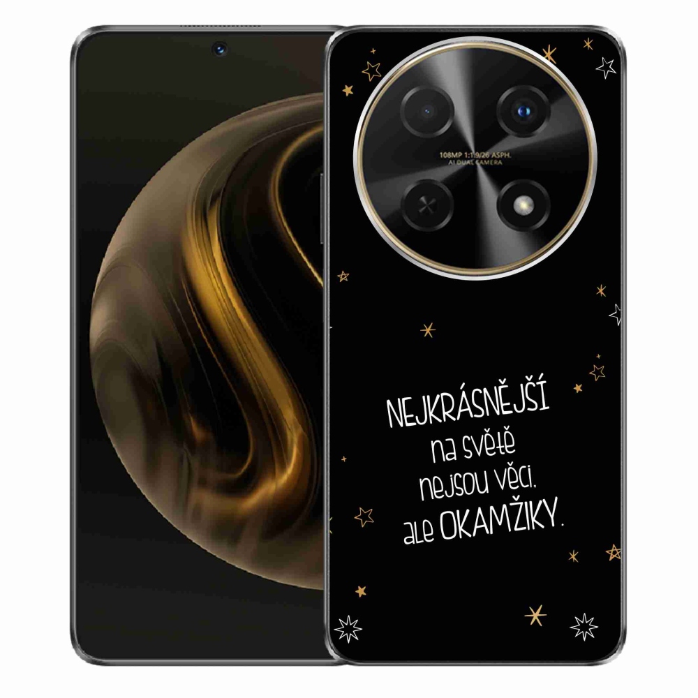 Gél borítás mmCase a Huawei Nova 12i - idézet 4 fekete háttérrel