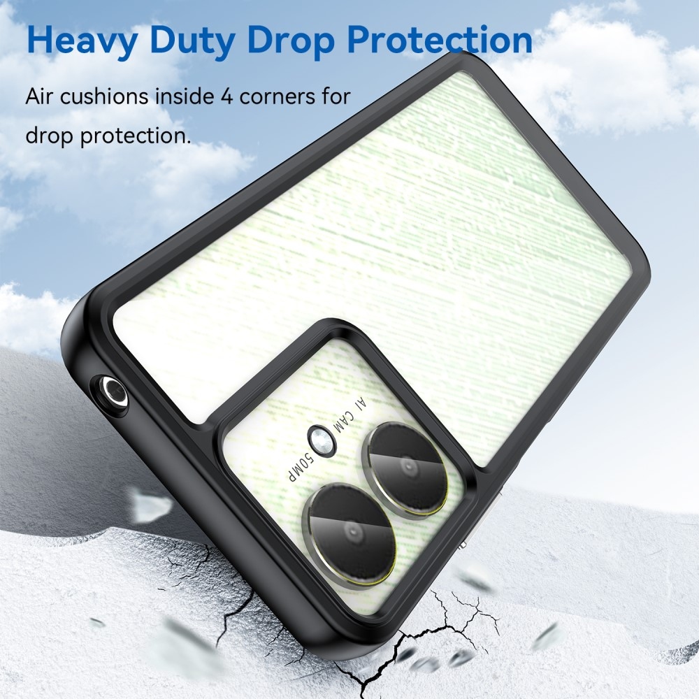 Gél tok rögzített hátlappal Xiaomi Redmi 13C 5G - fekete