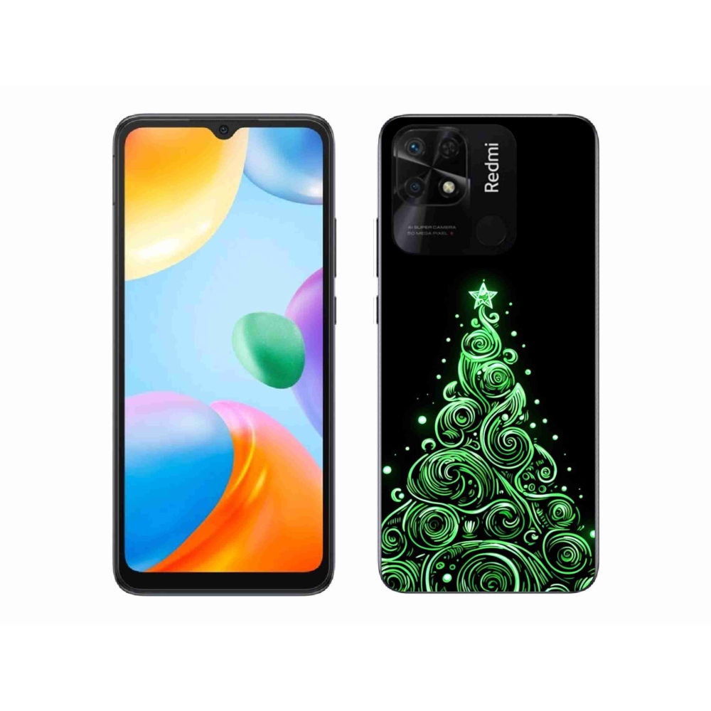 Gél borítás mmCase a Xiaomi Redmi 10C-hez - neon karácsonyfa 3