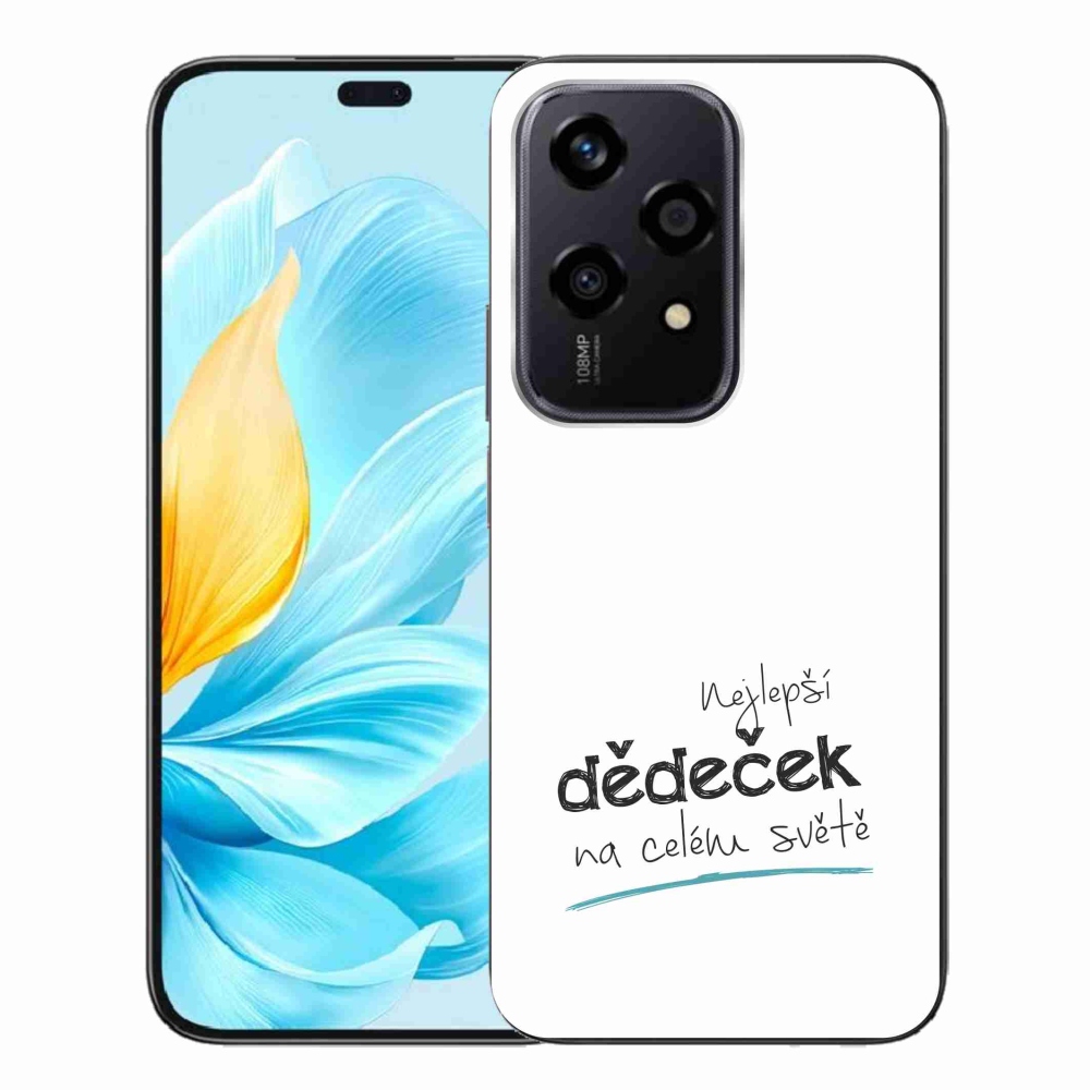 Gél borító mmCase a Honor 200 Lite 5G-n - a legjobb nagypapa 3 fehér háttérrel