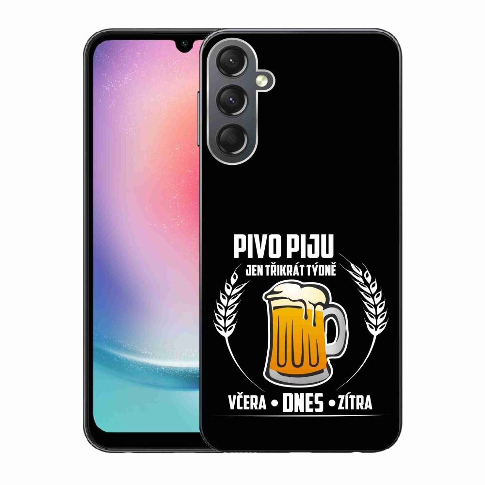 Gél borítás mmCase Samsung Galaxy A24 - sör motívum fekete háttérrel