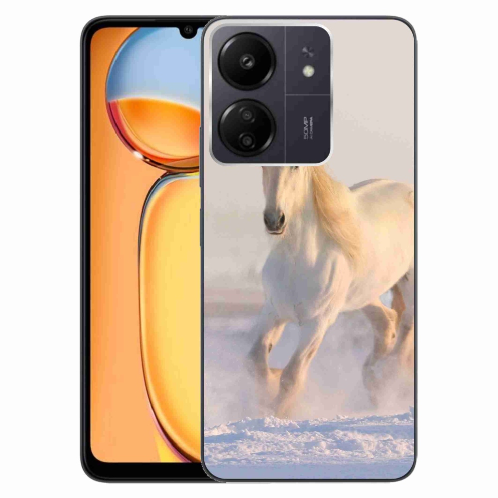 Gél tok mmCase a Xiaomi Poco C65/Redmi 13C számára - ló a hóban