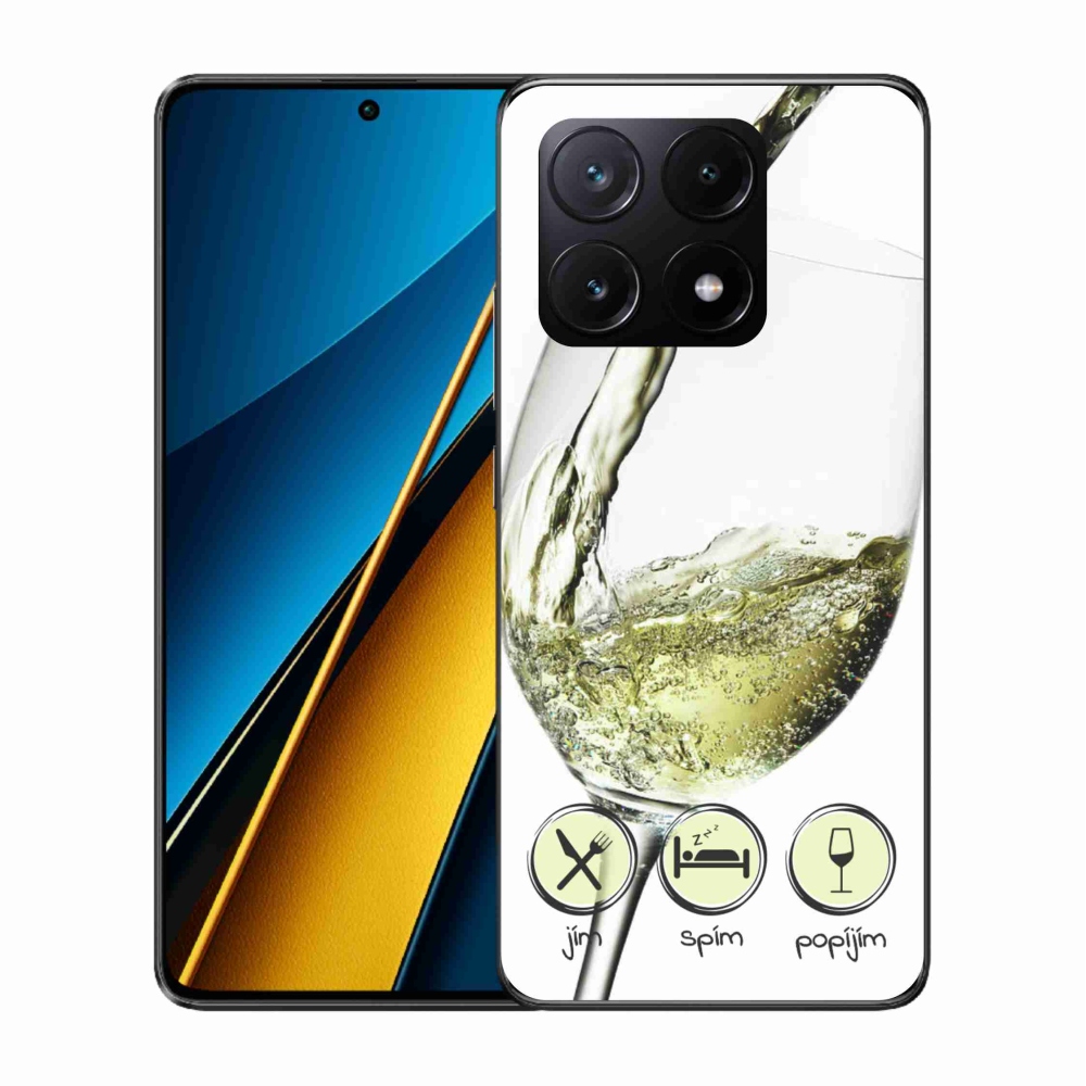 Gél tok mmCase a Xiaomi Poco X6 Pro 5G-hez - borospohár fehér