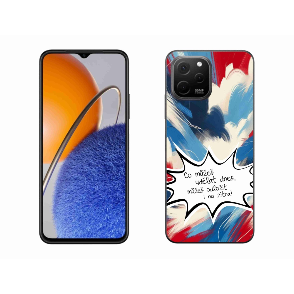 Gél borító mmCase a Huawei Nova Y61 készülékhez - vicces szöveg 9 fehér háttér