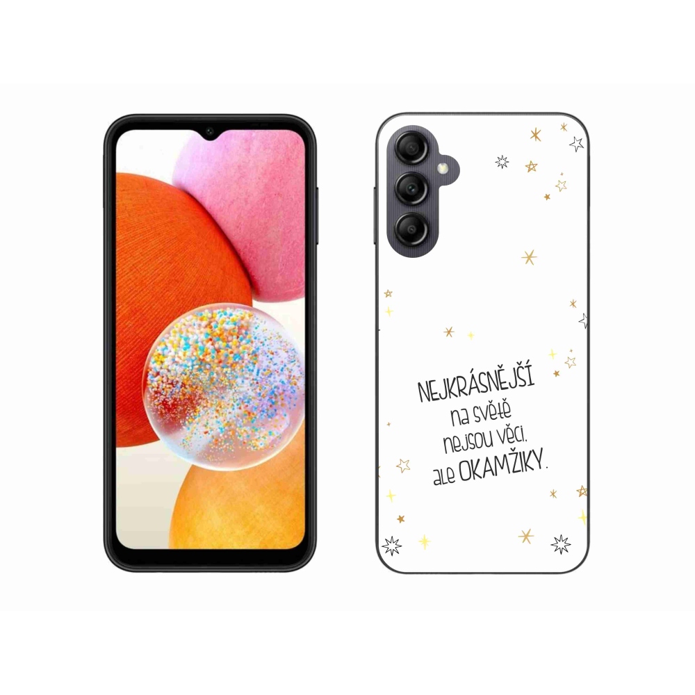 Gél borítás mmCase Samsung Galaxy A14 4G/5G - idézem 4 fehér háttér