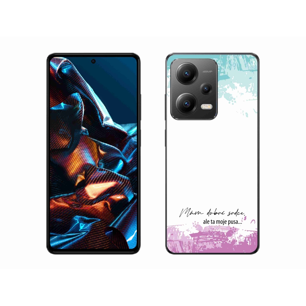 Gél borító mmCase a Xiaomi Redmi Note 12 Pro 5G-hez - vicces szöveg 3 fehér háttérrel