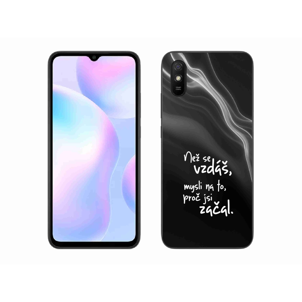 Gél borítás mmCase a Xiaomi Redmi 9A - idézet 2 fekete háttérrel