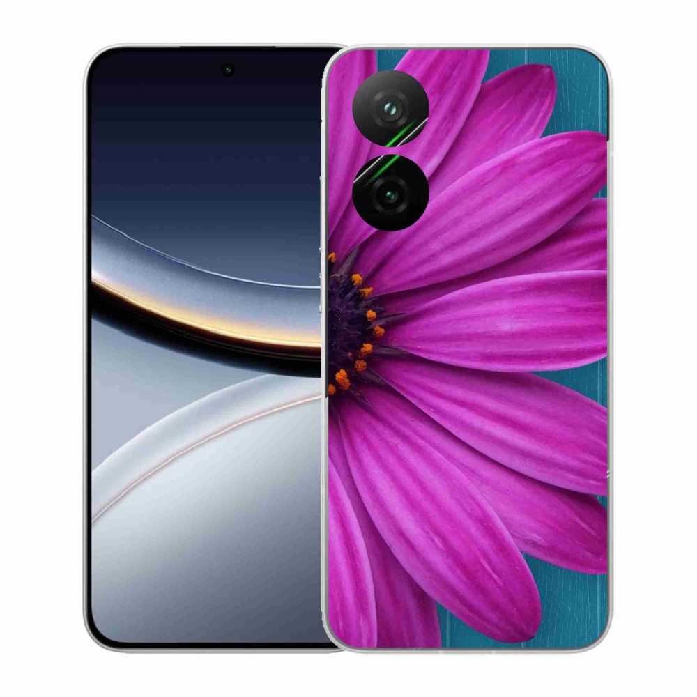 Gél borítás mmCase a Xiaomi Poco F7 5G-hez - lila margaréta