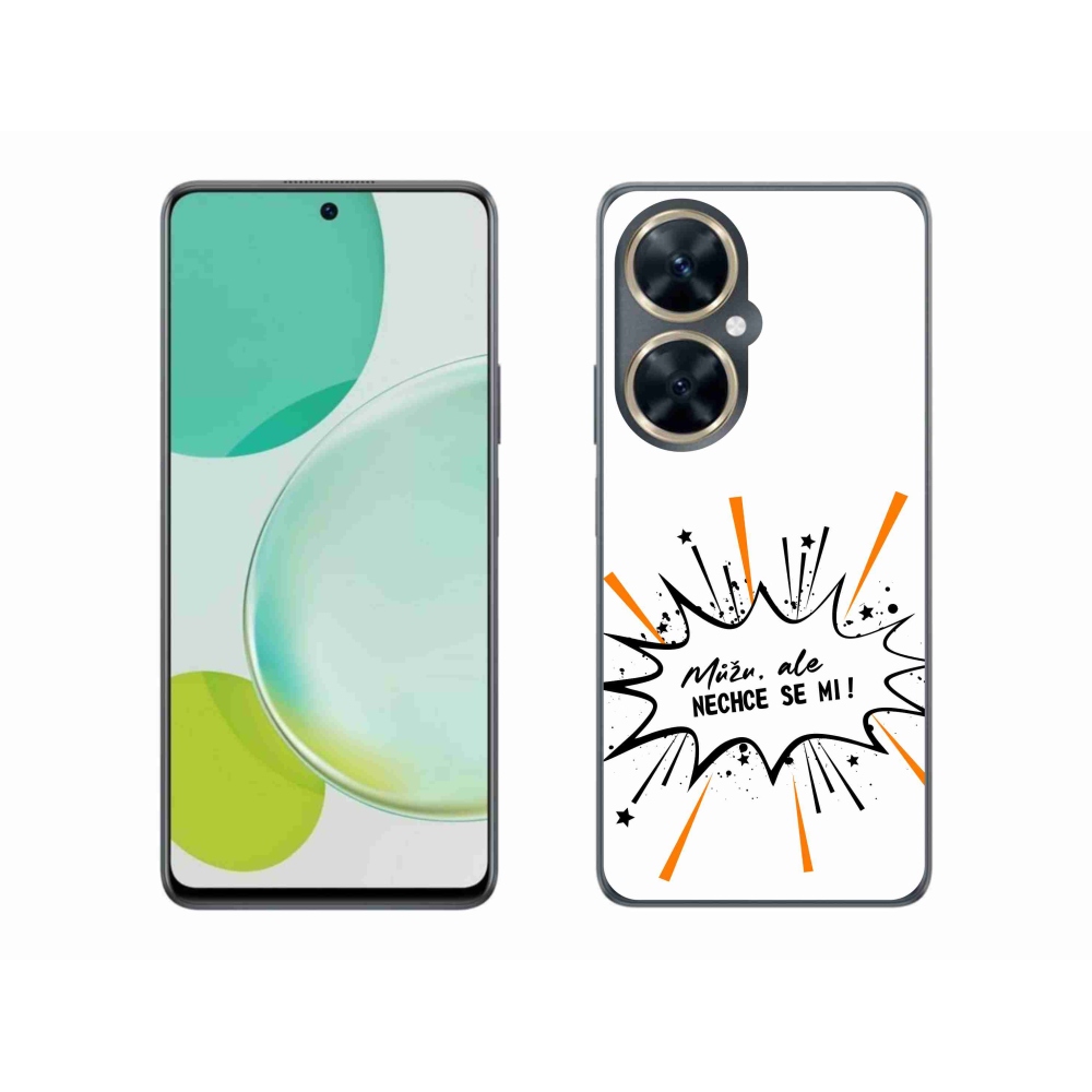 Gél borító mmCase a Huawei Nova 11i készülékhez - vicces szöveg 11 fehér háttérrel