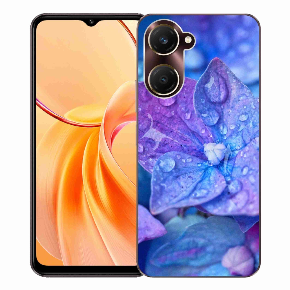 Gél védőhuzat mmCase a Vivo Y28s 5G készülékhez - lila virág