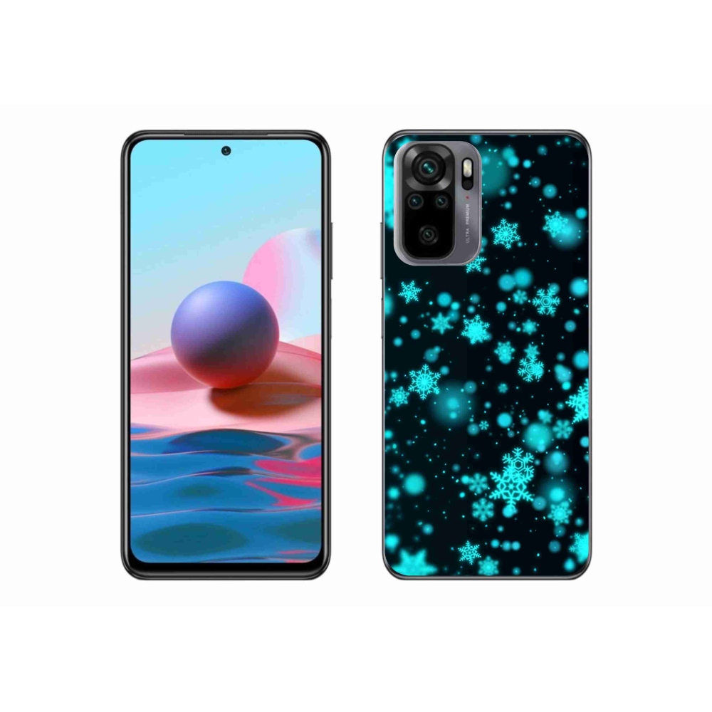 Gél borítás mmCase a Xiaomi Redmi Note 10S-hez - hópelyhek 1