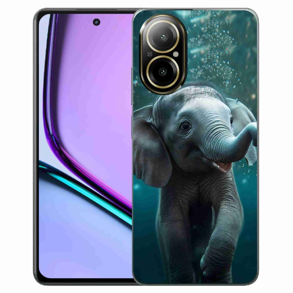 Zselés borítás mmCase a Realme C67 készülékhez - elefánt a víz alatt