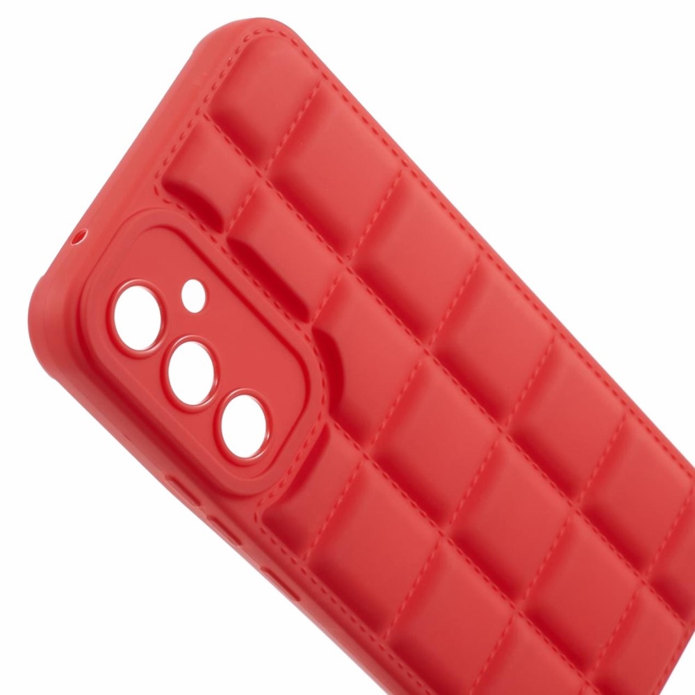 Rácsos tartós zselés tok Samsung Galaxy A24 készülékhez - piros