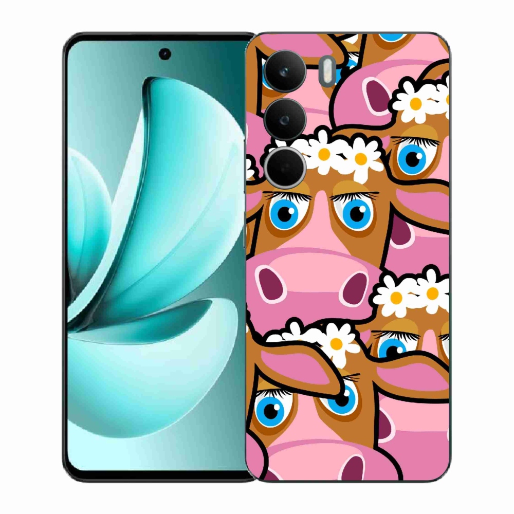 Zselés borítás mmCase a Realme C71 készülékhez - rajzfilmtehenek