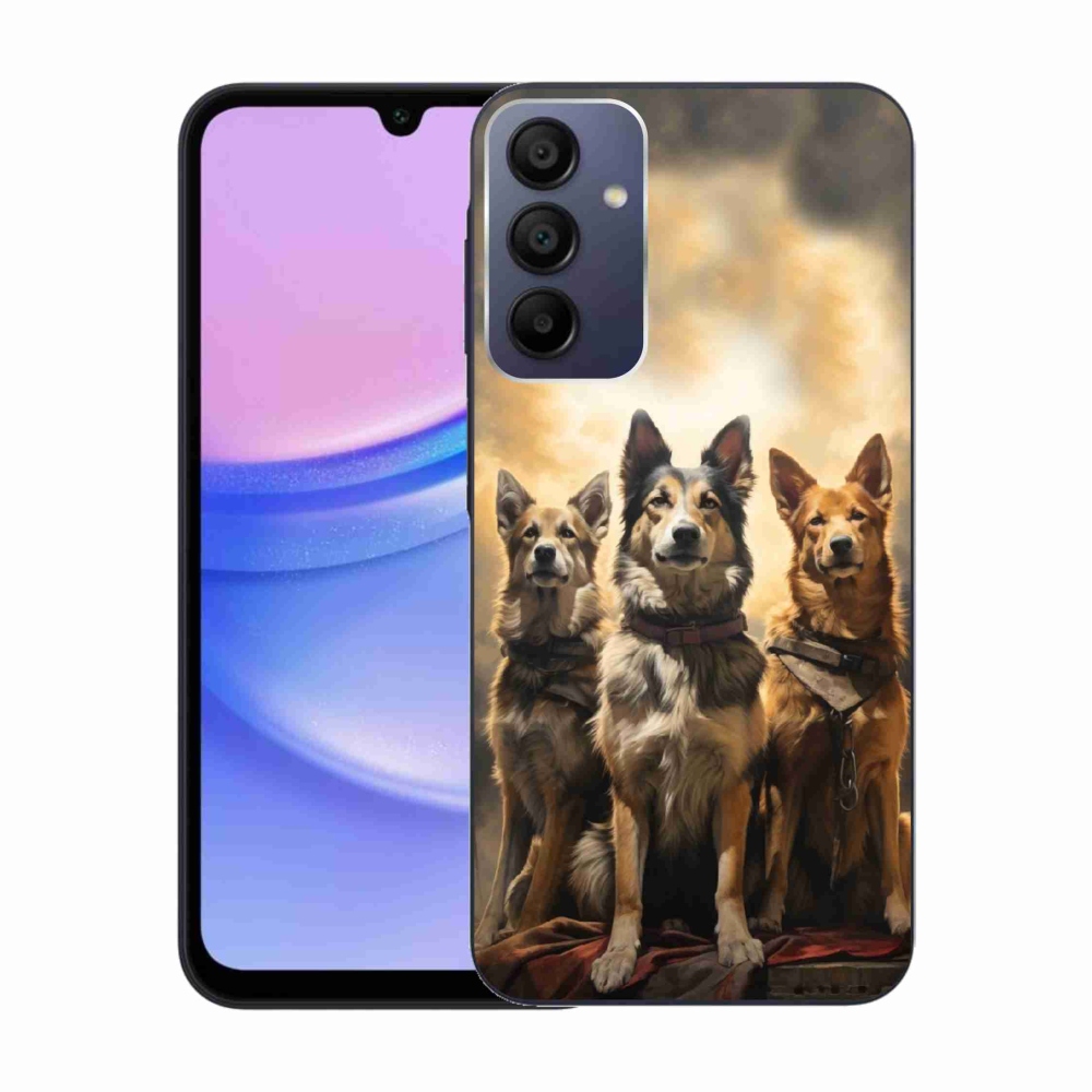 Zselés borítás mmCase Samsung Galaxy A15 4G/5G - három kutya