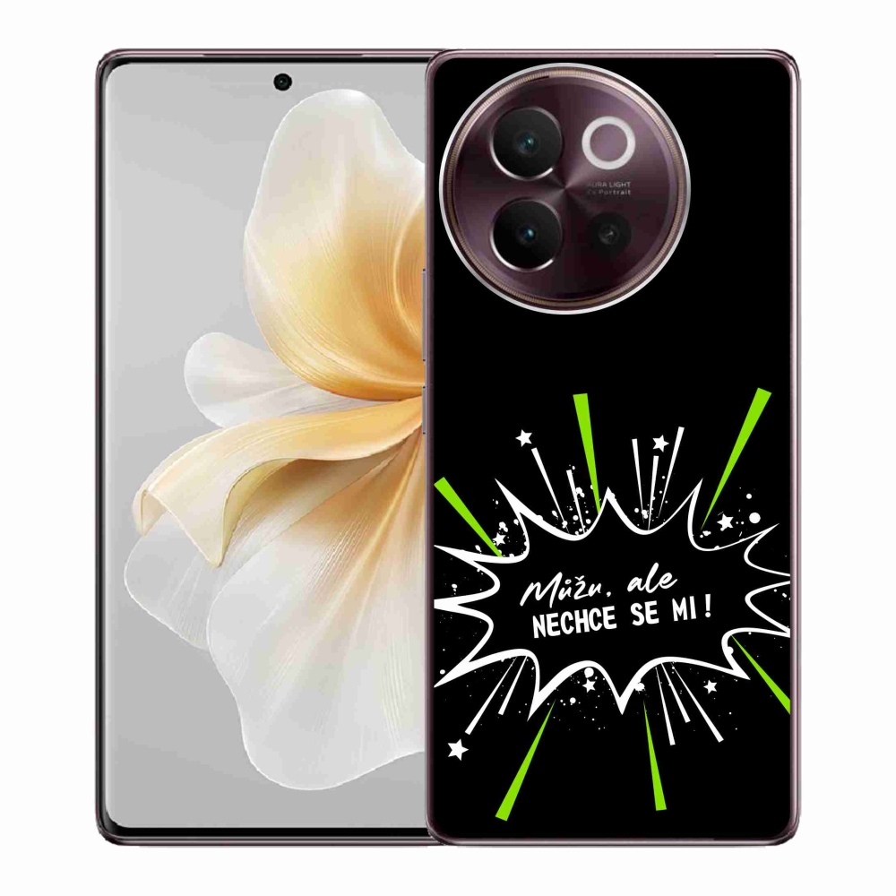 Gél borító mmCase a Vivo V40 Lite 5G készülékhez - vicces szöveg 11 fekete háttér