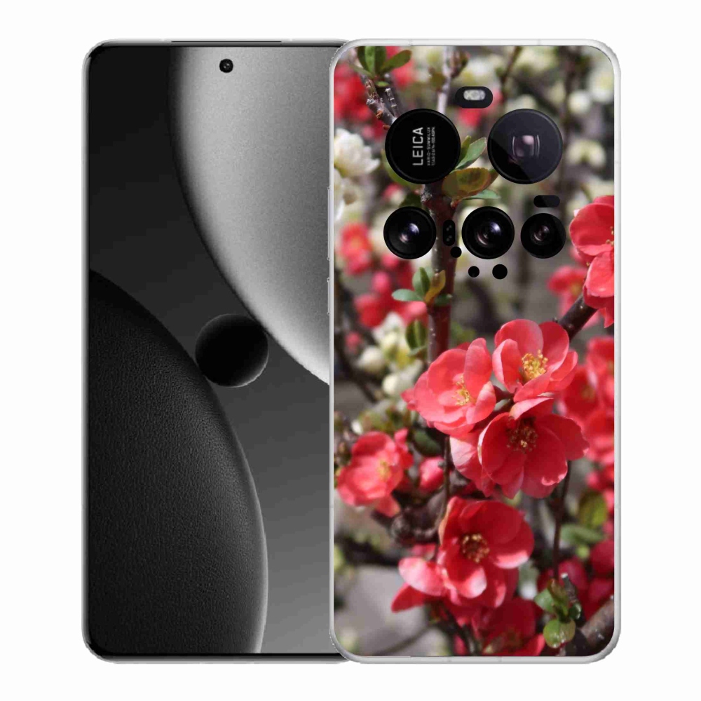 Gél borítás mmCase a Xiaomi 15 Ultra számára - piros virágok