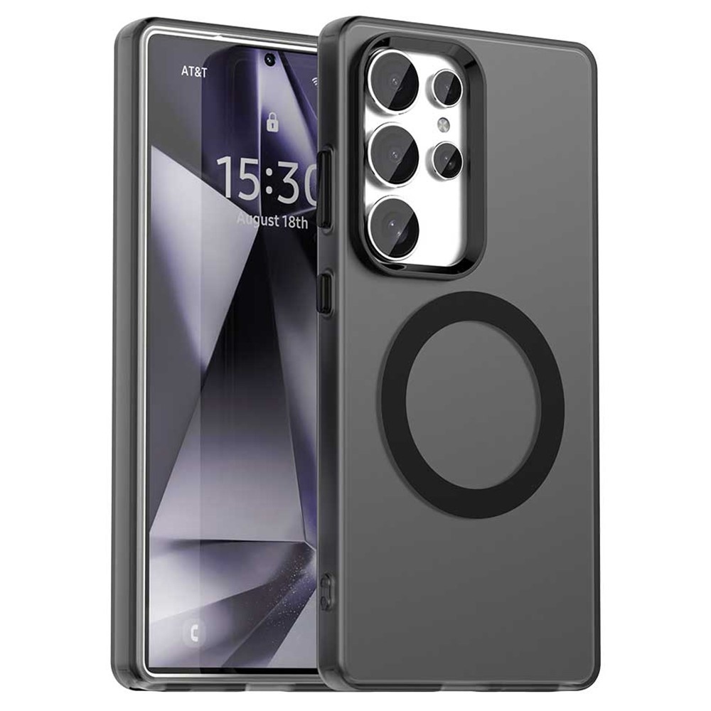 Candy zselés tok MagSafe-val a Samsung Galaxy S25 Ultra készülékre - fekete