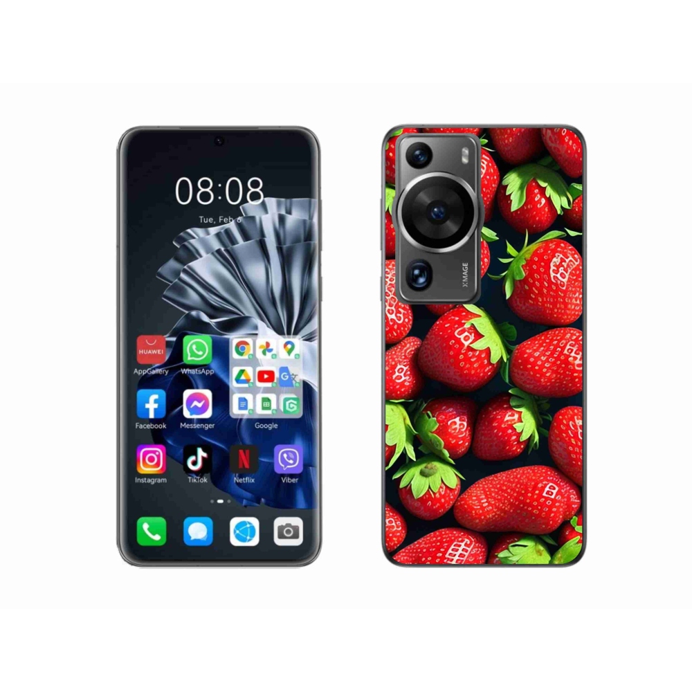 Gél borítás mmCase a Huawei P60 Pro készülékhez - eper