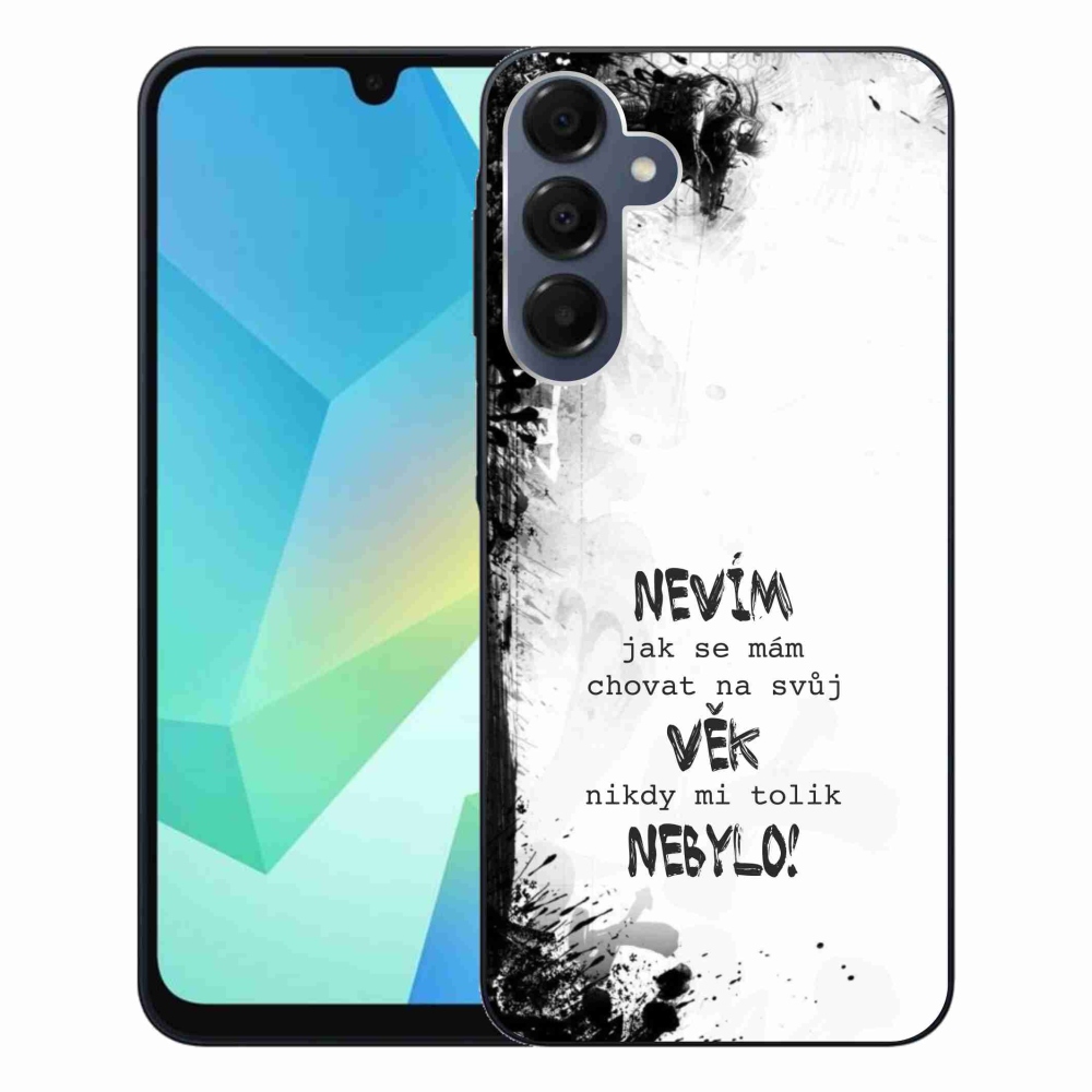 Gél borító mmCase Samsung Galaxy A16 4G/5G készülékhez - vicces szöveg 14 fehér háttér