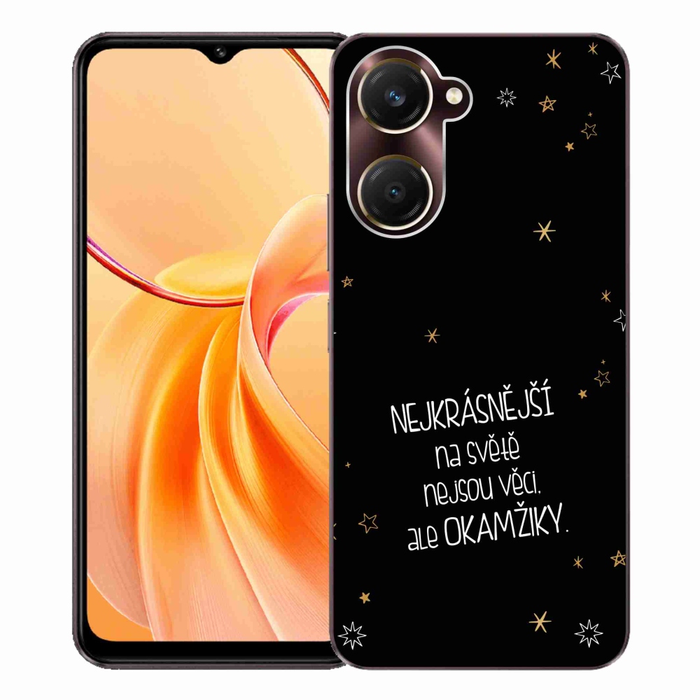 Gél borítás mmCase a Vivo Y28s 5G készülékhez - Idézet 4 fekete háttér