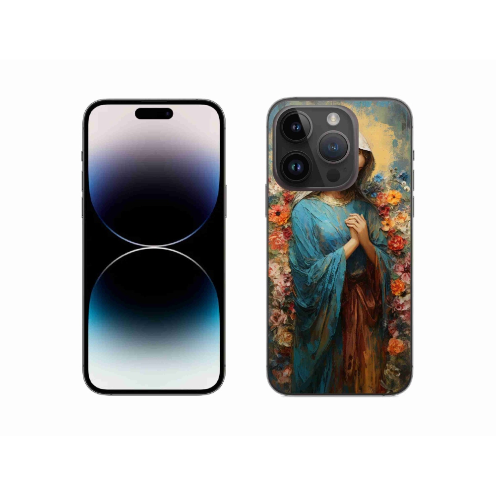 Zselés borítás mmCase iPhone 14 Pro készülékhez - szent nő