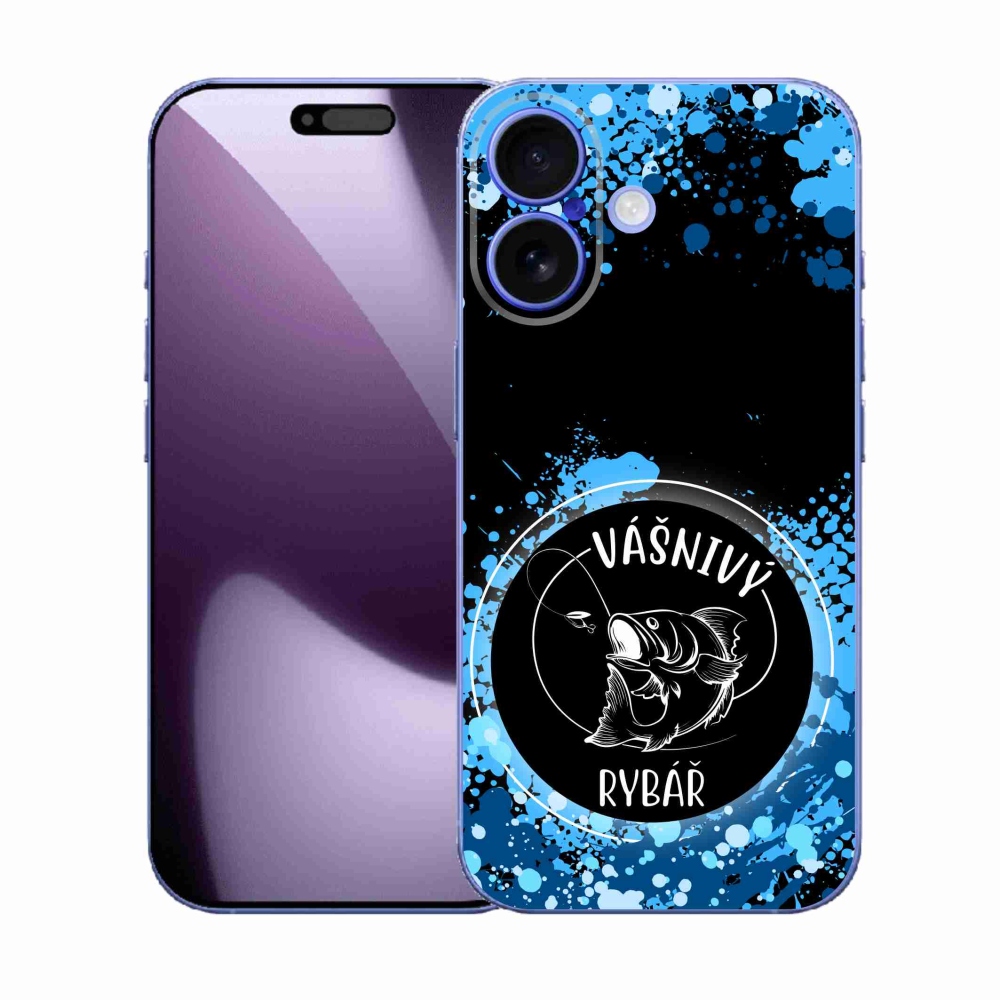 Gél borító mmCase iPhone 17 készülékhez - szenvedélyes halász fekete háttérrel