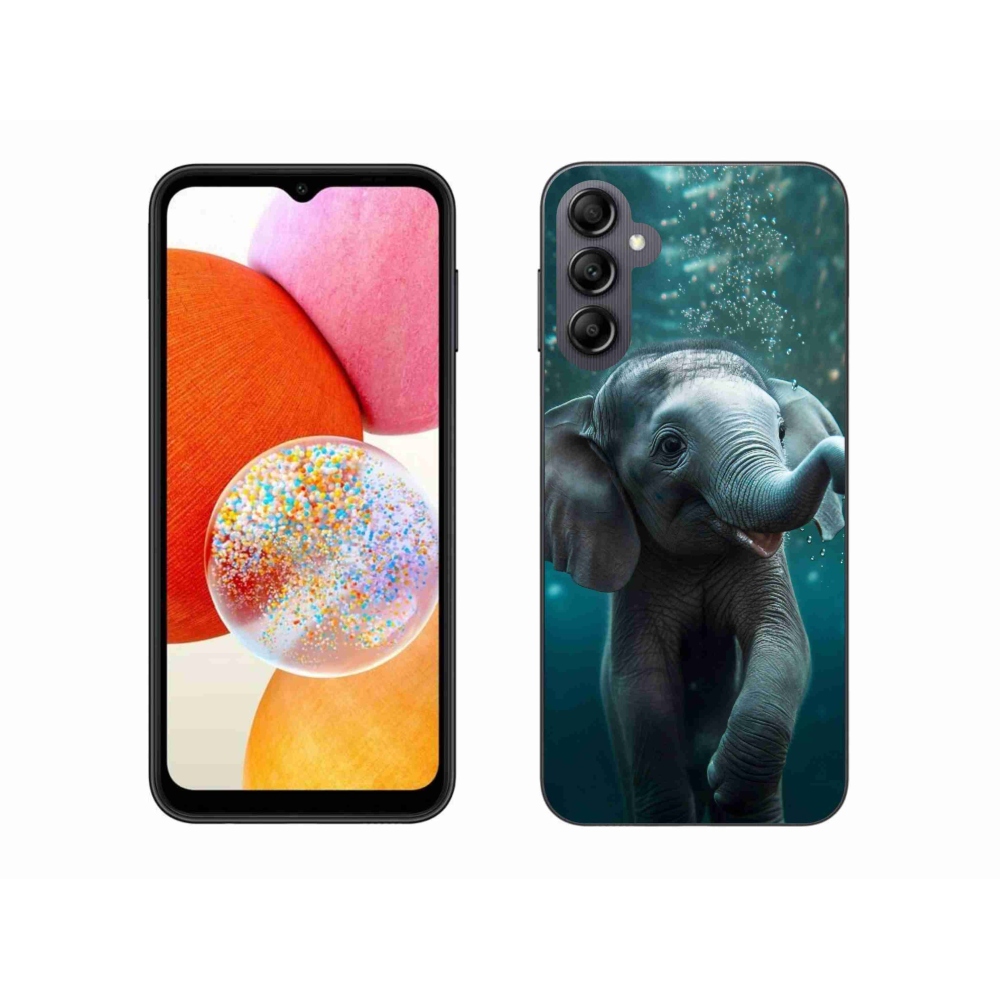 Zselés borítás mmCase Samsung Galaxy A14 4G/5G - elefánt a víz alatt