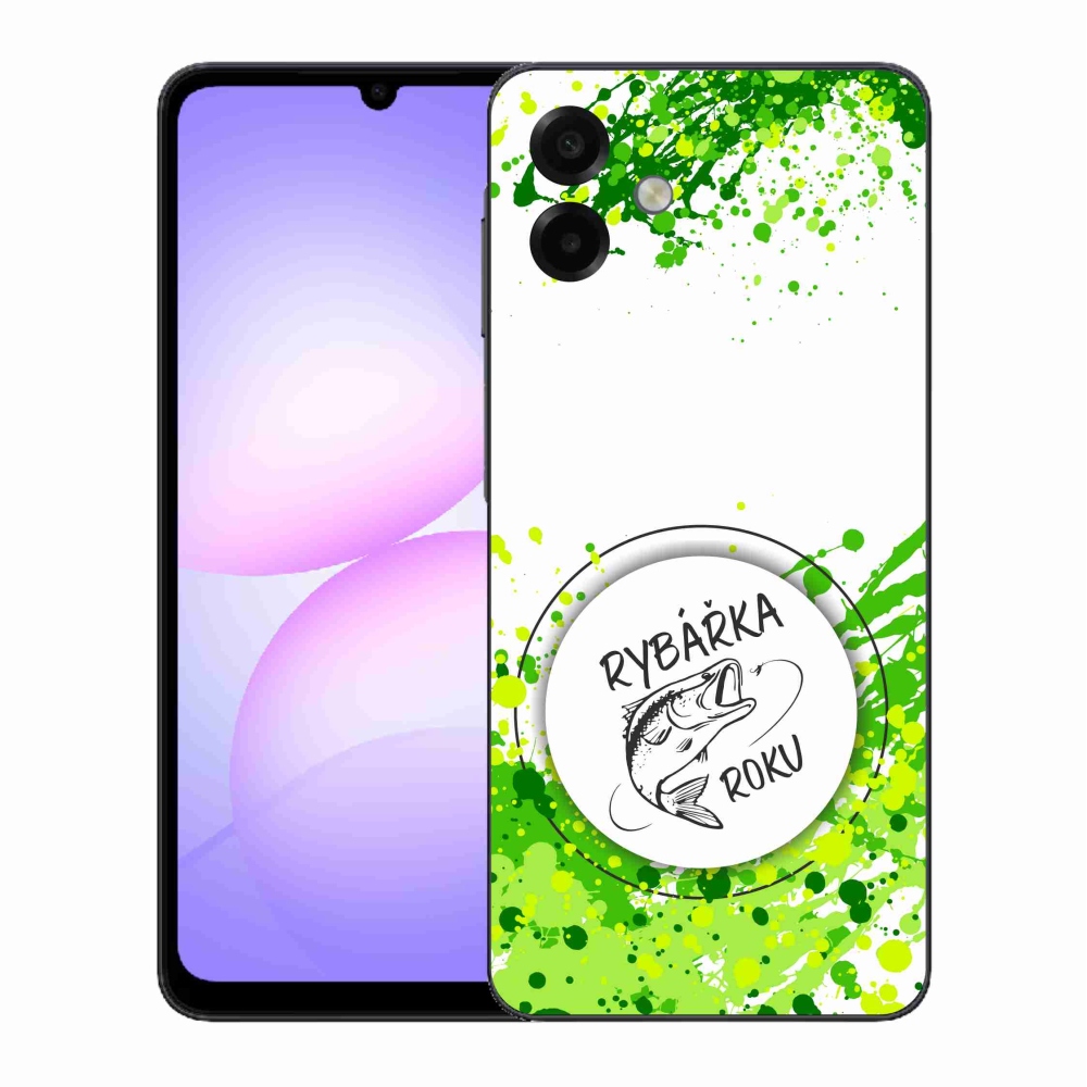 Gél borító mmCase Samsung Galaxy A07 4G - az év horgásza fehér háttérrel