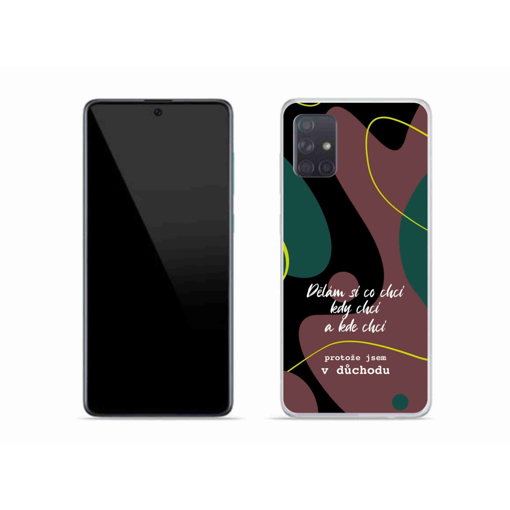 Gél borító mmCase Samsung Galaxy A51 készülékhez - vicces szöveg 10 fekete háttér