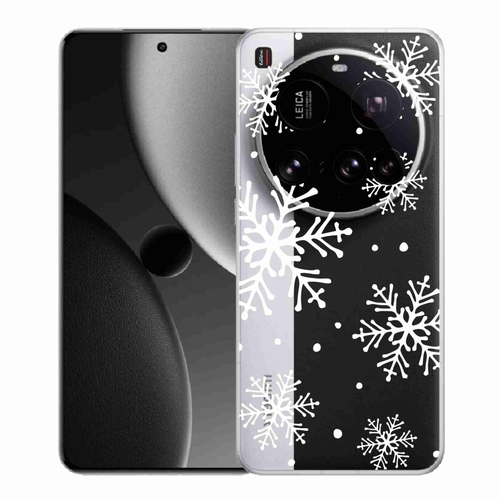 Gél borítás mmCase a Xiaomi 15 Ultra - fehér pelyhek átlátszó háttéren