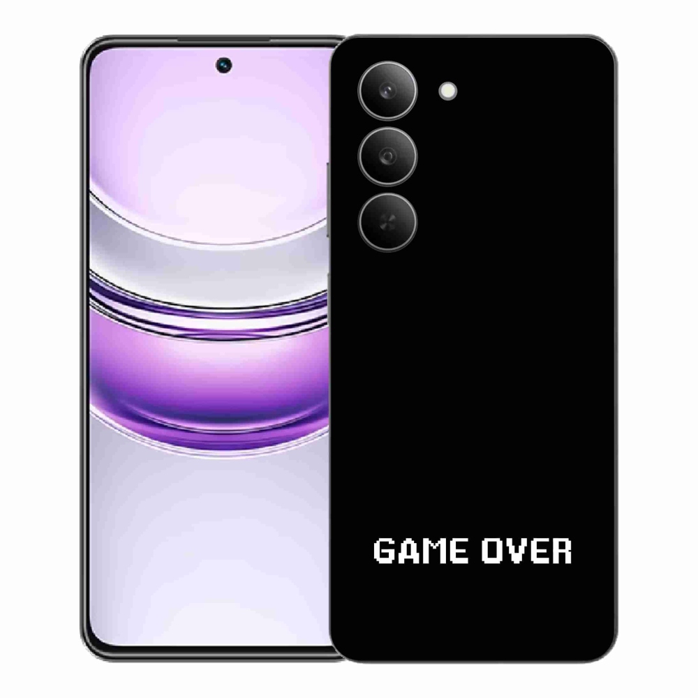 Gél borító mmCase a Realme 14x 5G készülékhez - játék fekete háttérrel