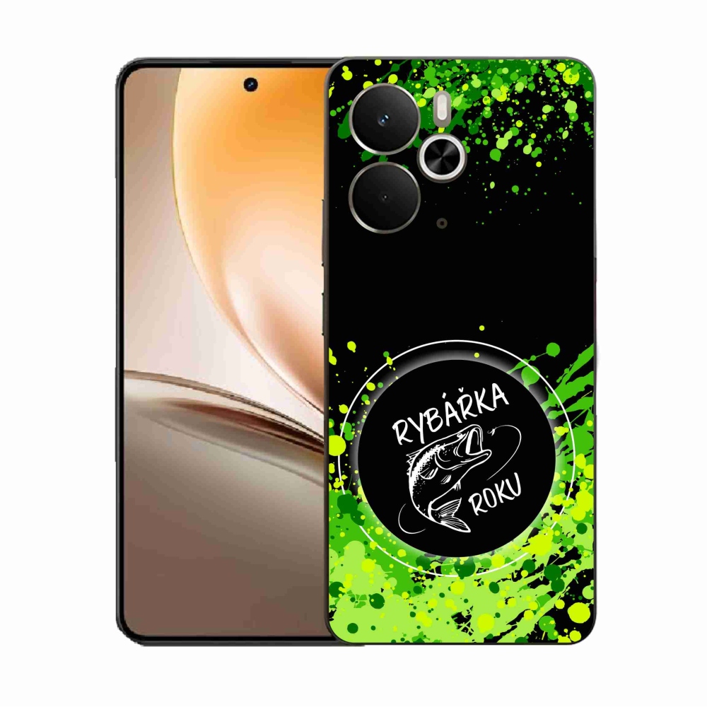 Gél borító mmCase a Realme 14 5G/14T 5G-n - az év halnője fekete háttérrel